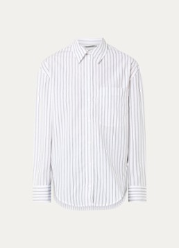 Anine Bing Dames Scott blouse met streepprint in de kleur Wit, maat: 36
