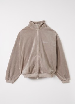 Fear of God Essentials Jongens Sweatvest met logoborduring in de kleur Taupe, maat: 10J=140
