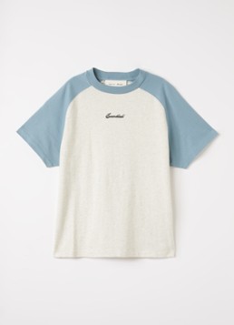 Fear of God Essentials Jongens T-shirt met gemêleerd dessin en logoborduring in de kleur Staalblauw, maat: 6J/7J=122