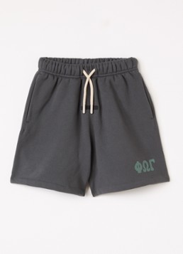 Fear of God Essentials Jongens Straight fit korte joggingbroek met logo in de kleur Donkergrijs, maat: 14