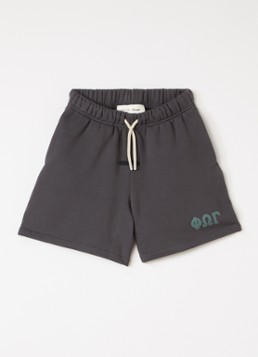 Fear of God Essentials Jongens Straight fit korte joggingbroek met logo in de kleur Donkergrijs, maat: 14