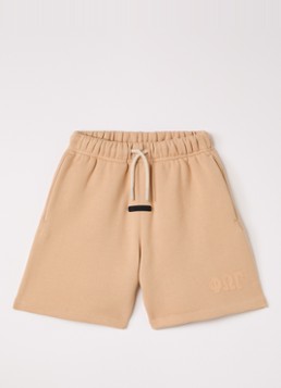 Fear of God Essentials Jongens Straight fit korte joggingbroek met logo in de kleur Camel, maat: 10