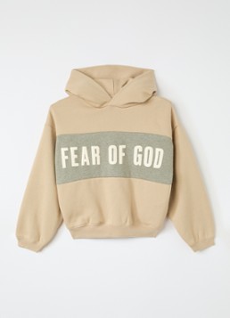 Fear of God Essentials Jongens Hoodie met logoprint in de kleur Beige, maat: 14