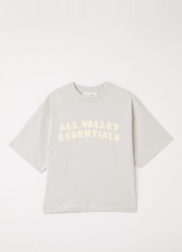 Fear of God Essentials Jongens T-shirt met front- en backprint in de kleur Beige, maat: 12