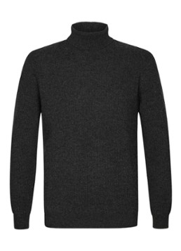 Profuomo Heren Grofgebreide trui van wol in de kleur Lichtgrijs, maat: XL