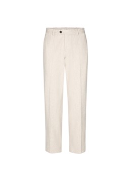 Profuomo Heren Straight fit pantalon met steekzakken in de kleur Gebroken wit, maat: 52