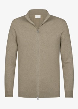 Profuomo Heren Luxury fijngebreid vest in de kleur Beige, maat: M