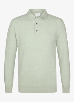 Profuomo Heren Luxury regular fit polo in de kleur Lichtgroen, maat: S