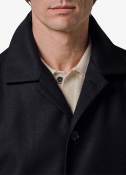 Profuomo Heren Light wol overshirt in de kleur Donkerblauw, maat: M