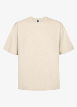 Profuomo Heren T-shirt met ronde hals in de kleur Zand, maat: S