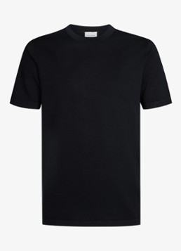 Profuomo Heren T-shirt met ronde hals in de kleur Donkerblauw, maat: XXL