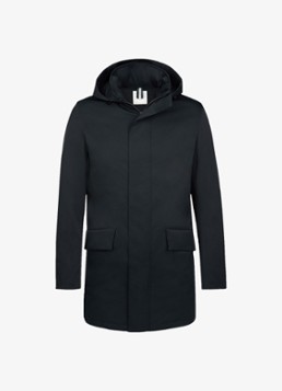 Profuomo Heren Jas met capuchon in de kleur Donkerblauw, maat: 54