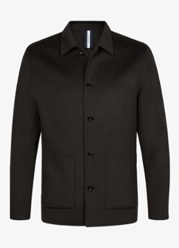 Profuomo Heren Regular fit overshirt van wol met opgestike zakken in de kleur Camel, maat: S