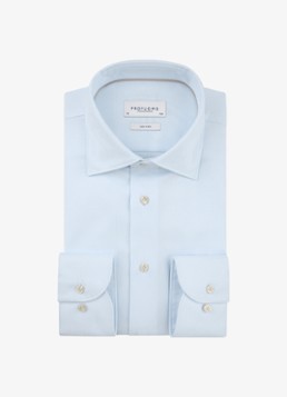 Profuomo Heren Slim fit overhemd in de kleur Lichtblauw, maat: 43