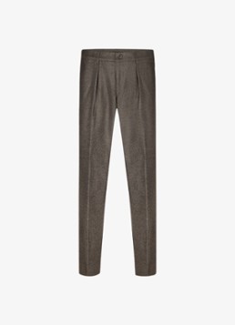 Profuomo Heren Slim fit chino in wolblend in de kleur Antraciet, maat: 52