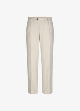 Profuomo Heren Regular fit chino van wol in de kleur Beige, maat: 46
