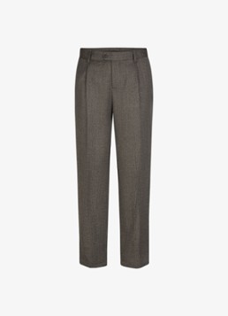Profuomo Heren Mouline slim fit chino in wolblend in de kleur Antraciet, maat: 48