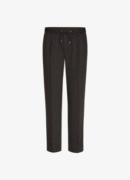 Profuomo Heren Regular fit broek in wolblend in de kleur Donkerbruin, maat: 52