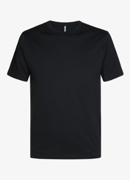 Profuomo Heren T-shirt van jersey in de kleur Zwart, maat: S