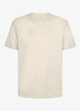 Profuomo Heren Luxury T-shirt met stretch in de kleur Wit, maat: S
