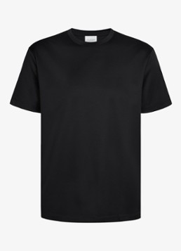 Profuomo Heren Luxury T-shirt met stretch in de kleur Zwart, maat: XXL