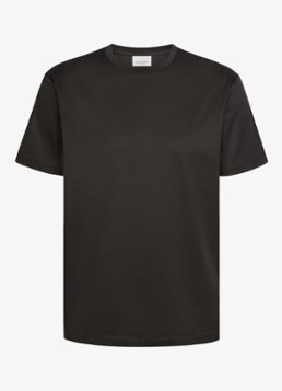 Profuomo Heren Luxury T-shirt met stretch in de kleur Donkerbruin, maat: S