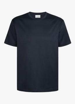 Profuomo Heren Luxury T-shirt met stretch in de kleur Donkerblauw, maat: XXL