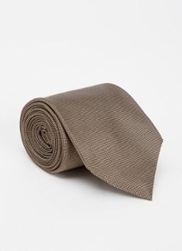 Profuomo Heren Stropdas van zijde in de kleur Zand, maat: ONE SIZE