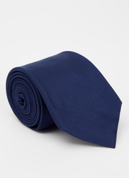 Profuomo Heren Stropdas van zijde in de kleur Donkerblauw, maat: ONE SIZE