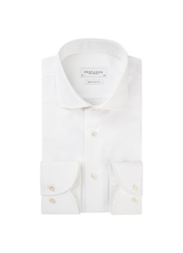Profuomo Heren Slim fit overhemd met cutaway kraag in de kleur Wit, maat: 44