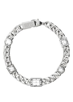 GUESS Heren Armband met kristal JUMB06070JWSTS in de kleur Zilver