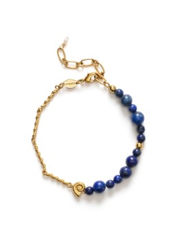 ANNI LU Dames Deep Blue armband verguld