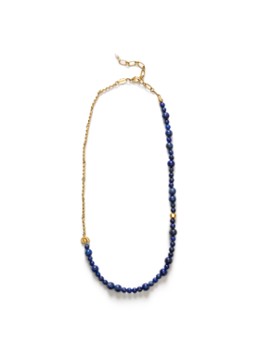 ANNI LU Dames Deep Blue ketting verguld
