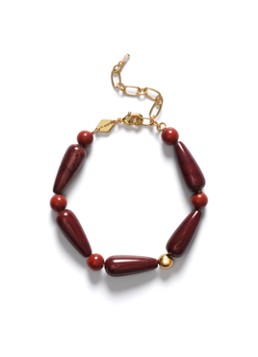 ANNI LU Dames Hot Drops armband in de kleur Bordeauxrood, maat: OS