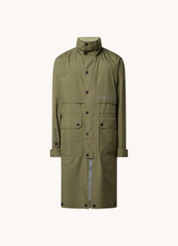 Moncler Heren Steig parka met opbergbare kraag en trekkoord in de kleur Legergroen, maat: 2/M