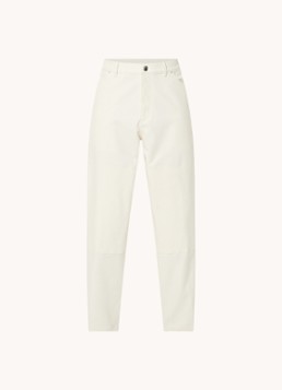 Moncler Heren Wide leg jeans met gekleurde wassing in de kleur Gebroken wit, maat: 48
