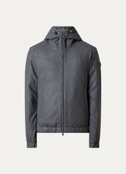 Moncler Heren Torrani bomberjack met capuchon in de kleur Donkergrijs, maat: 2/M