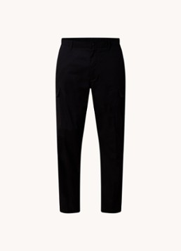 Moncler Heren Gabardine tapered fit cargobroek met logo in de kleur Zwart, maat: 50