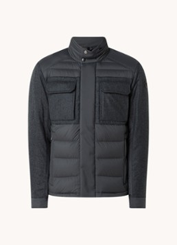 Moncler Heren Vallanta gewatteerde jas met opbergbare capuchon in de kleur Grijs, maat: 2/M