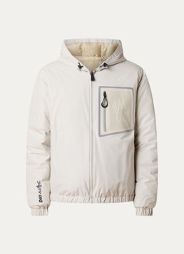 Moncler Heren Bergun reversible gewatteerd jack borst- en steekzakken in de kleur Beige, maat: 2/M