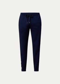 Moncler Heren Tapered fit joggingbroek met steekzakken en logo in de kleur Donkerblauw, maat: M