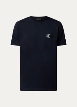 Moncler Heren T-shirt met logo in de kleur Donkerblauw, maat: S