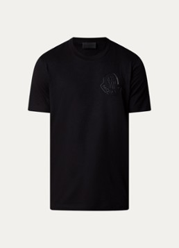 Moncler Heren T-shirt met 3D logo in de kleur Zwart, maat: L