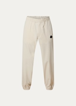 Moncler Heren Tapered fit trackpants met trekkoord en steekzakken in de kleur Beige, maat: 52