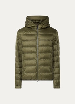 Moncler Heren Najan puffer jack met donsvulling en ritszakken in de kleur Mosgroen, maat: 3/L