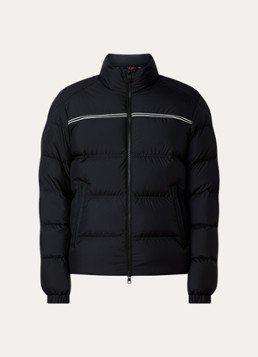 Moncler Heren Bouvaque puffer jack met donsvulling en ritszakken in de kleur Zwart, maat: 4/XL
