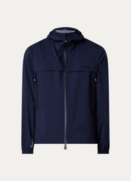 Moncler Heren Shipton Gore-Tex windjack met logoborduring en ritszakken in de kleur Donkerblauw, maat: 3/L