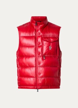 Moncler Heren Uychi gewatteerd bomberjack met donsvulling in de kleur Rood, maat: 2/M