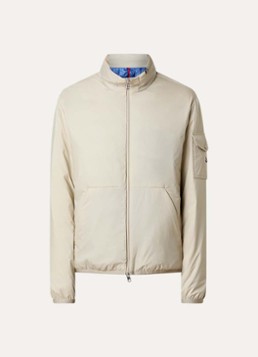 Moncler Heren Breezes gewatteerd jack met opbergbare capuchon en ritszakken in de kleur Beige, maat: 2/M