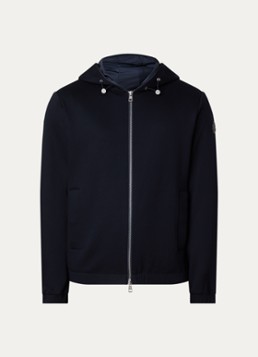 Moncler Heren Sweatvest met capuchon en steekzakken in de kleur Donkerblauw, maat: L